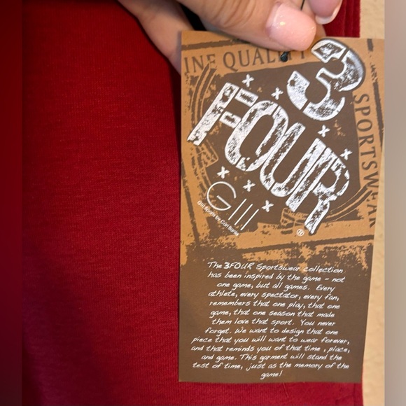 NWT Arkansas Razorbacks Men’s NCAA Red Sweatpants 3FOUR Brand Size 2XL - Picture 5 of 9